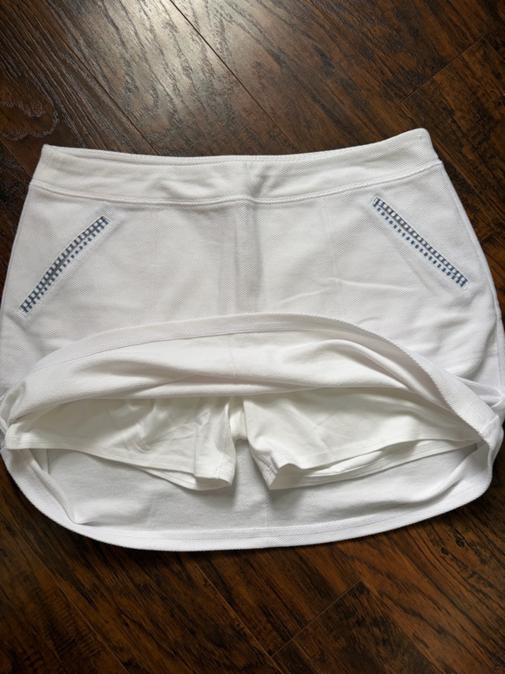 Talbots Textured Nautical Stripe White Athletic Preppy Skort